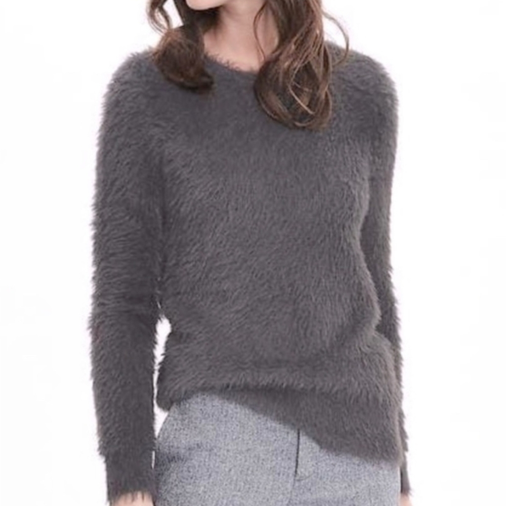 Gray Banana Republic Fuzzy Sweater